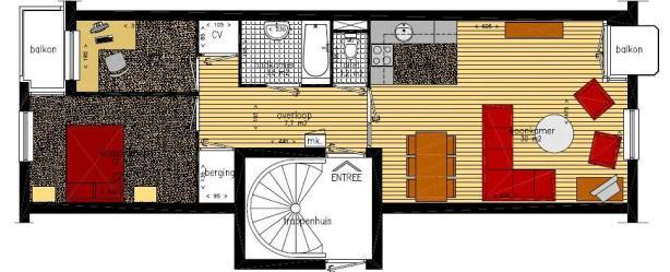 plattegrond appartement